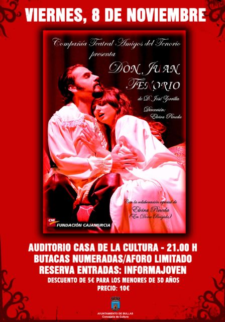 Don Juan Tenorio en la Casa de Cultura de Bullas el 8 de noviembre - 1, Foto 1