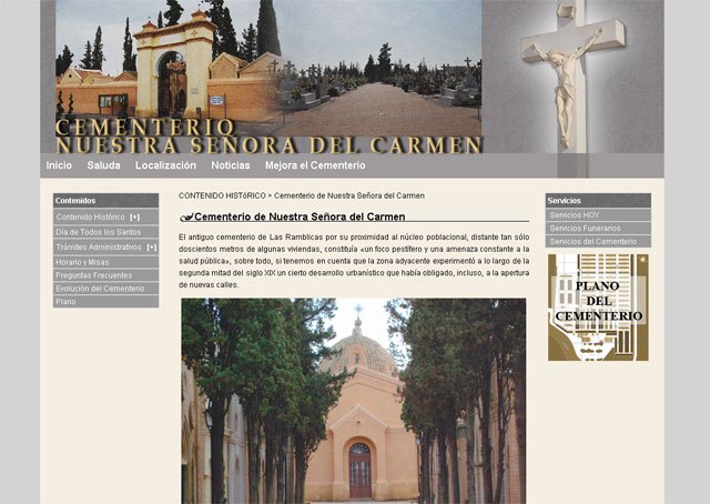 The website of the municipal cemetery "Nuestra Seora del Carmen" receives more than 260,000 visits since it launched three years ago, Foto 1