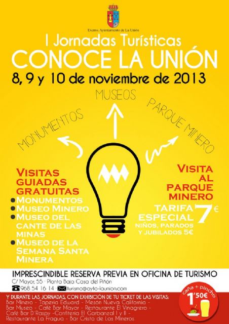 Mañana comienzan las primeras jornadas turísticas conoce La Unión - 1, Foto 1