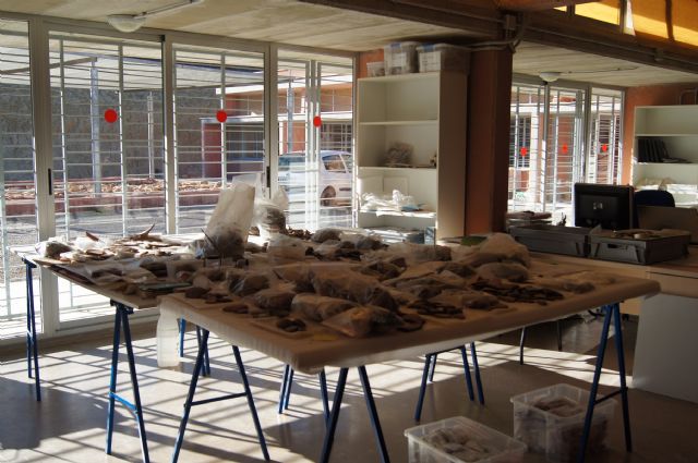 La alcaldesa de Totana visita el Yacimiento Argárico de La Bastida para conocer de primera mano los trabajos de acondicionamiento del parque turístico, Foto 2