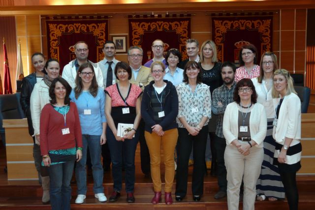 El Alcalde de Molina de Segura recibe a los participantes en el Encuentro europeo Comenius que coordina el Colegio El Taller - 1, Foto 1