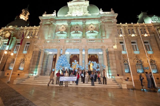 El Palacio Consistorial se tiñó de azul en el Día Mundial de la Diabetes - 1, Foto 1