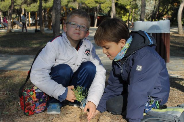 Escolares del Príncipe Felipe celebran el 29 aniversario del centro con una forestación en el Jardín Botánico - 3, Foto 3