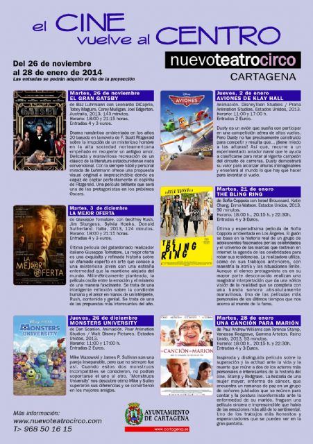 La película El Gran Gatsby abre el ciclo El cine vuelve al centro en el Nuevo Teatro Circo de Cartagena - 2, Foto 2