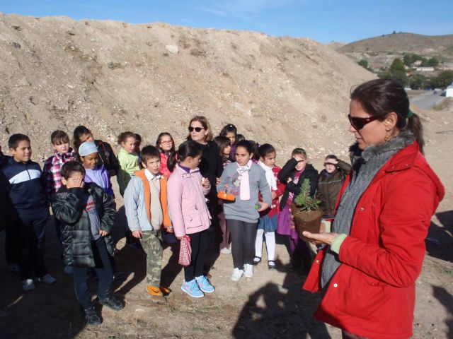 Escolares de Primaria participan en una jornada de revegetación en la Vía Verde del Noroeste - 3, Foto 3