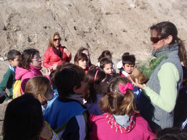 Escolares de Primaria participan en una jornada de revegetación en la Vía Verde del Noroeste - 5, Foto 5