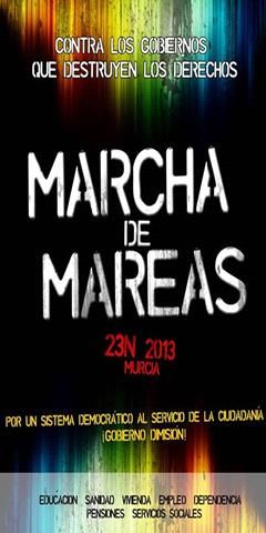 Totana estará presente en la Marcha de mareas, mañana sábado 23 de noviembre en Murcia, Foto 1
