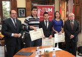 El rector Cobacho y el Consejero de Educación homenajean a los alumnos premios nacionales fin de carrera