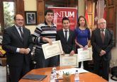 El rector Cobacho y el Consejero de Educacin homenajean a los alumnos premios nacionales fin de carrera