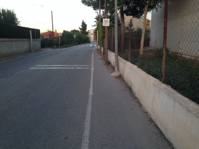Los socialistas reclaman que se construyan aceras entre Aljucer y San Ginés - 1, Foto 1