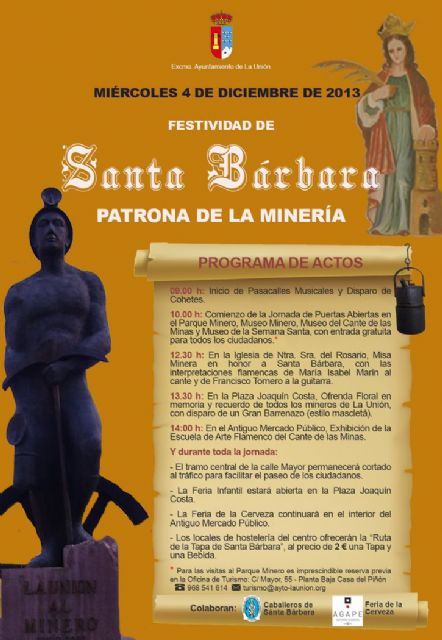 Mañana La Unión festejará a la patrona de los mineros - 1, Foto 1