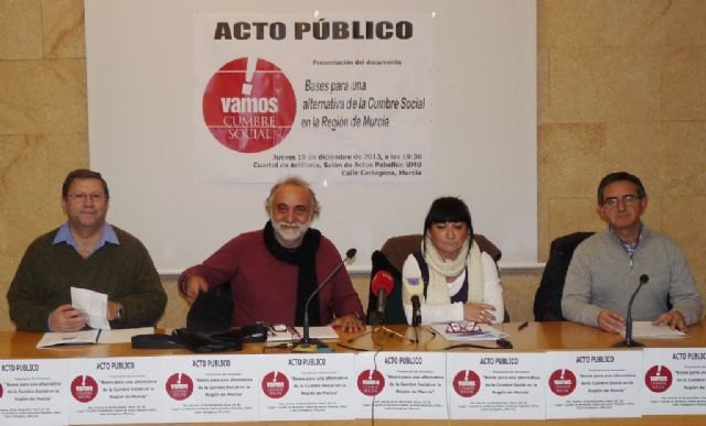 La Cumbre Social celebra una rueda de prensa en la sede de CCOO Región de Murcia - 1, Foto 1