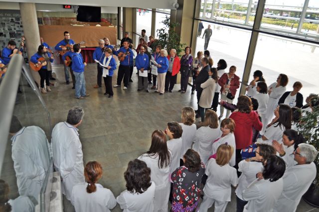 Los Amigos del Belén de San Javier montan el Belén del hospital Los Arcos - 2, Foto 2