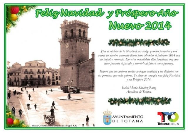 La alcaldesa de Totana ensalza la Navidad como “un escenario propio para el afecto y para el recuerdo”, Foto 2