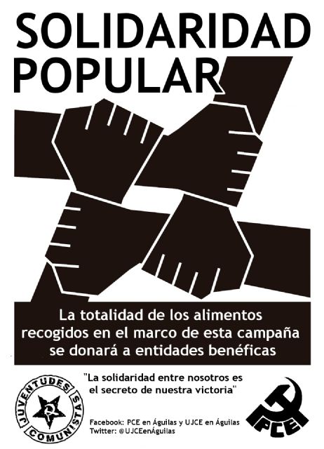 Las agrupaciones del PCE y la UJCE trasladan a Águilas una campaña de Solidaridad Popular - 1, Foto 1