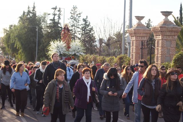 More than 14,000 people accompany Santa Eulalia, patroness of Totana, in a procession on the return to his hermitage Espua, Foto 1