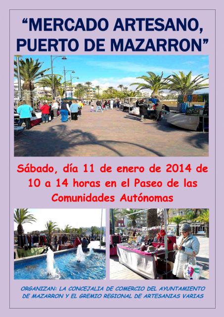 Este sbado 11 de enero se repite el Mercado Artesano de Puerto de Mazarrn, Foto 1