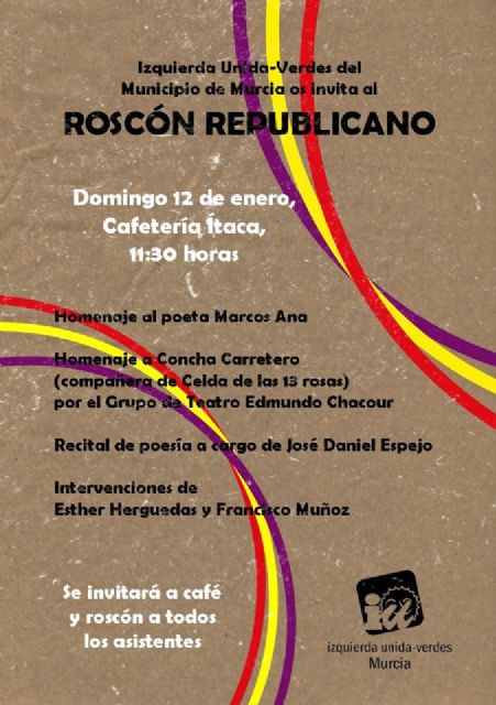 IU-Verdes celebra su roscón republicano con un homenaje a Marcos Ana y Concha Carretero - 1, Foto 1