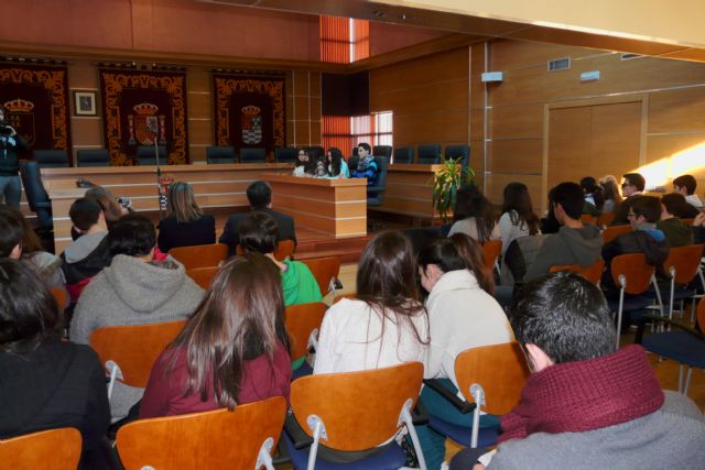 El Alcalde de Molina de Segura recibe a los alumnos del IES Vega del Táder que participan en el proyecto internacional Vivir la Paz - 3, Foto 3
