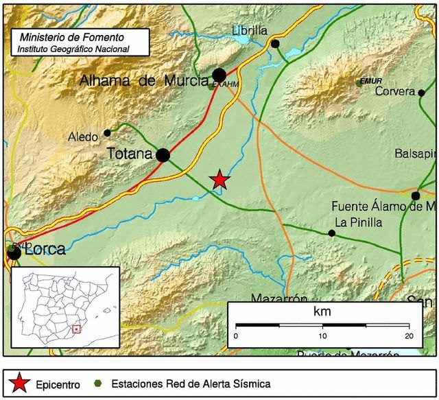 Earthquake of 2.4 º with epicenter Totana
