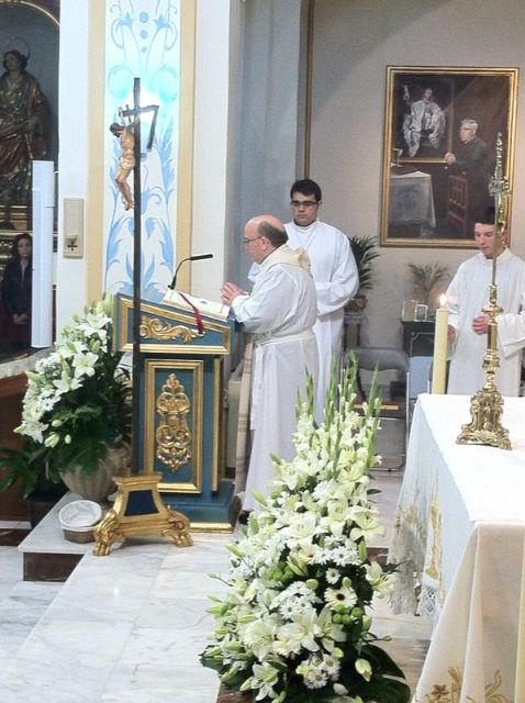 El Sr. Obispo preside la Eucaristía en Javalí Nuevo, con motivo del Centenario del nacimiento del sacerdote D. Diego Hernández - 2, Foto 2