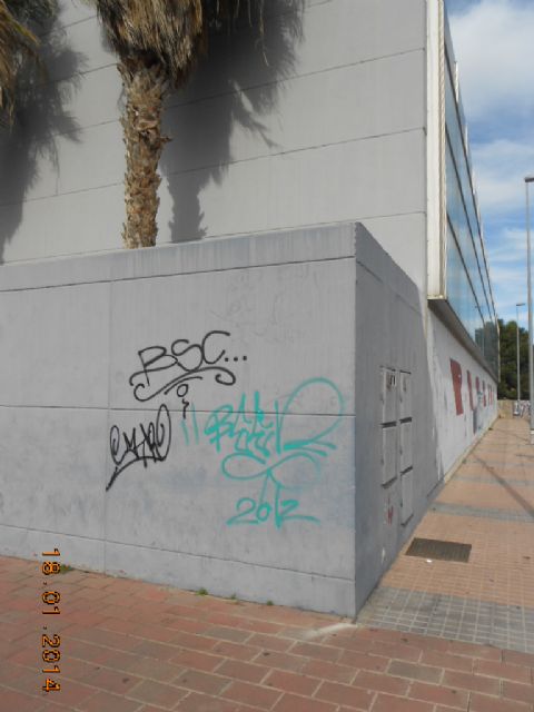 PSOE de La Unión pide la eliminación de graffitis y/o pintadas en los Edificios Públicos Municipales - 3, Foto 3