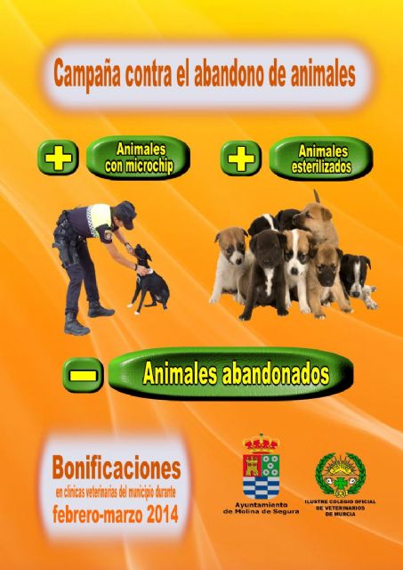 El Ayuntamiento de Molina de Segura y el Colegio de Veterinarios de Murcia ponen en marcha una campaña contra el abandono de animales - 1, Foto 1