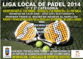 Abierto el plazo de inscricpin para la liga local de pdel 2014