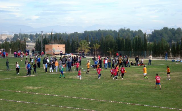 Mas de 200 niños y niñas en el II Campeonato de Escuelas de Rugby FERRMUR disputado en Las Torres de Cotillas - 1, Foto 1