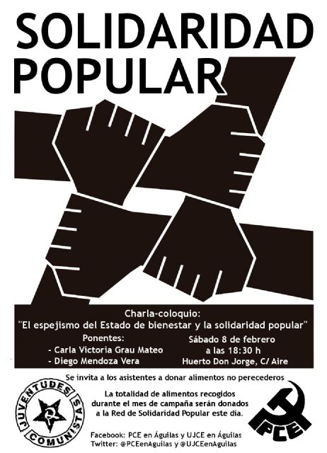 Charla-coloquio El espejismo del Estado del bienestar y la solidaridad popular organizada por PCE y UJCE en Águilas - 1, Foto 1