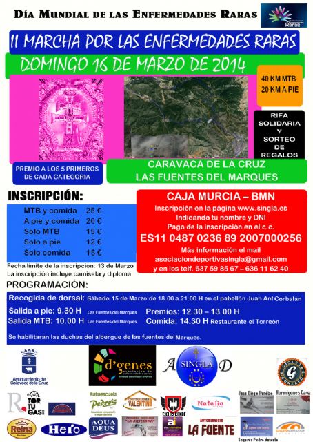La II marcha por las Enfermedades Raras cuenta con el patrocinio de varias empresas locales y regionales - 1, Foto 1
