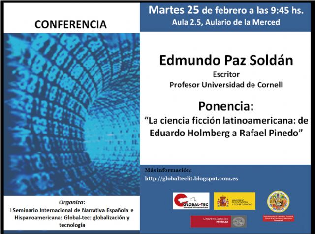 El escritor Edmundo Paz Soldán presenta en la Universidad de Murcia su nueva novela - 2, Foto 2