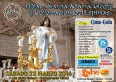 La Hermandad de Santa Mara Cleof y Coronacin de Espina organiza una cena-gala que tendr lugar el sbado 22 de marzo