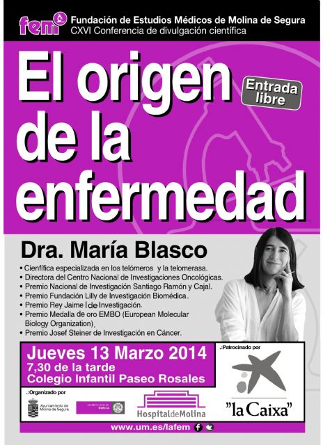 La Fundación de Estudios Médicos de Molina organiza una conferencia de divulgación científica sobre El origen de la enfermedad, - 1, Foto 1
