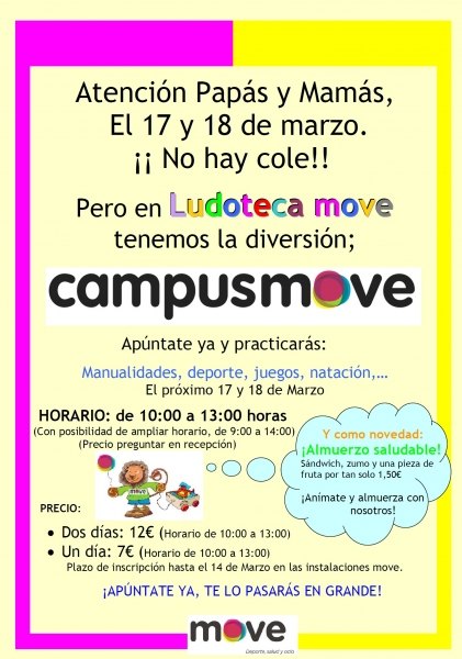 La ludoteca move organiza un campus que tendrá lugar el 17 y 18 de marzo - 1, Foto 1