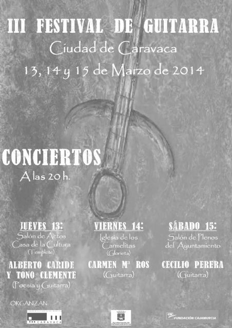 Cecilio Perera, José Antonio Clemente y Carmen María Ros, en el III Festival de Guitarra de Caravaca - 3, Foto 3