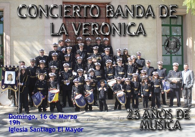 La Banda de la Cofradía de La Verónica ofrecerá un concierto con motivo de su 25 aniversario, Foto 1