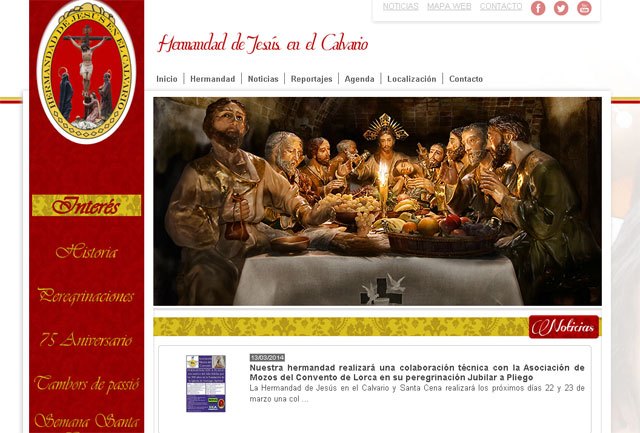 La Hermandad de Jesús en el Calvario y Santa Cena estrena web, Foto 1