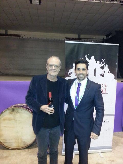 Un centenar de túnicas moradas acompañan en Calanda la presentación de las Jornadas Nacionales del Tambor y el Bombo Jumilla 2015 - 1, Foto 1