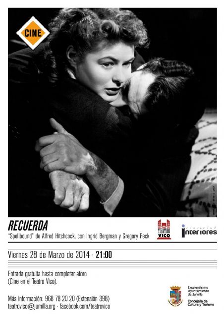 Mañana viernes en el Teatro Vico, sesión de cine con Recuerda, del maestro Alfred Hitchcock - 1, Foto 1