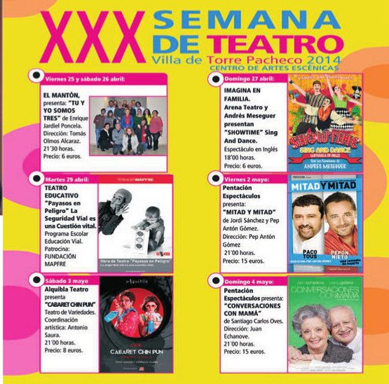 Jordi Sánchez, Pep Antón, María Galiana y Juan Echanove en la trigésima edición de la semana de teatro Villa de Torre-Pacheco - 1, Foto 1