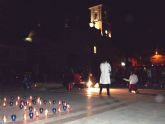 La plaza de España y la fachada de la iglesia apagaron sus luces sumándose a la Hora del Planeta