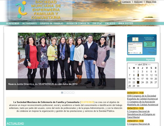 La Sociedad Murciana de Enfermería de Familia y Comunitaria (SEAPREMUR) renueva su web, Foto 1