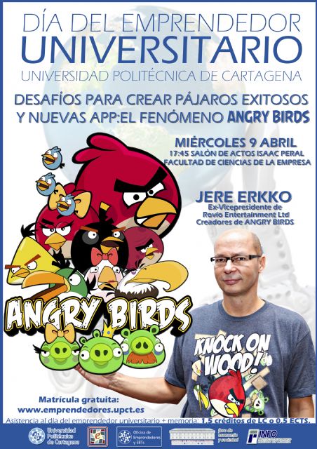 La clave del fenómeno Angry Birds en el Día del Emprendedor Universitario de la UPCT - 1, Foto 1
