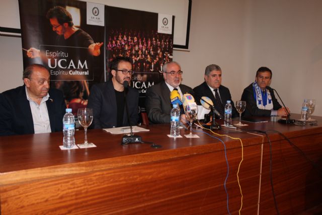 La Orquesta Sinfónica UCAM entrega las grabaciones de los himnos al Real Murcia, Montesinos Jumilla y UCAM - 1, Foto 1