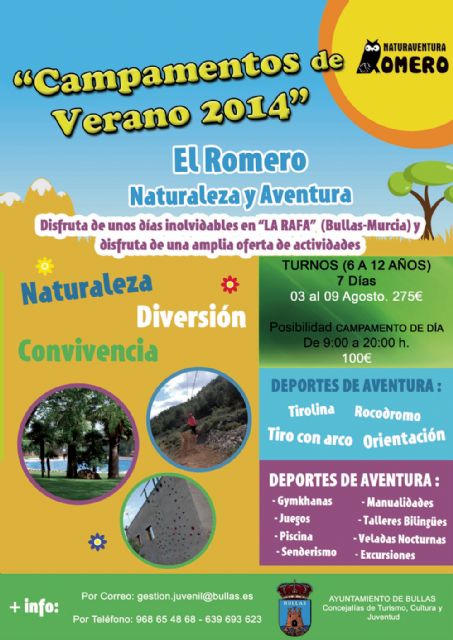 La Rafa de Bullas acogerá en agosto un campamento de verano para niños y niñas de 6 a 12 años - 1, Foto 1