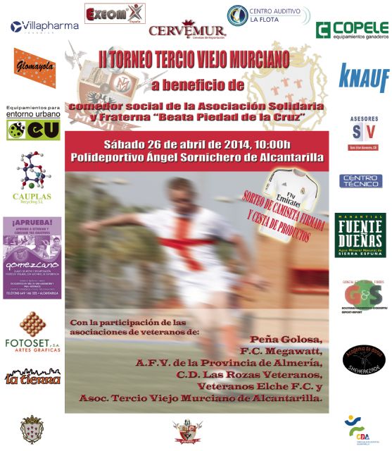 El II torneo fútbol veterano Tercio Viejo Murciano Alcantarilla en fútbol solidario tendrá lugar el sábado 26 de abril - 1, Foto 1