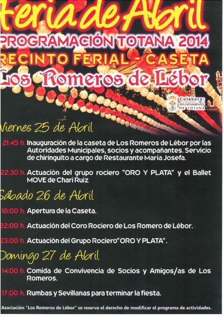 Los Romeros de Lébor protagonizan este fin de semana la Feria de Abril en su caseta del recinto ferial - 2, Foto 2