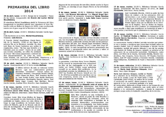 Molina de Segura celebra su Primavera del Libro 2014 del 28 de abril al 21 de mayo - 3, Foto 3