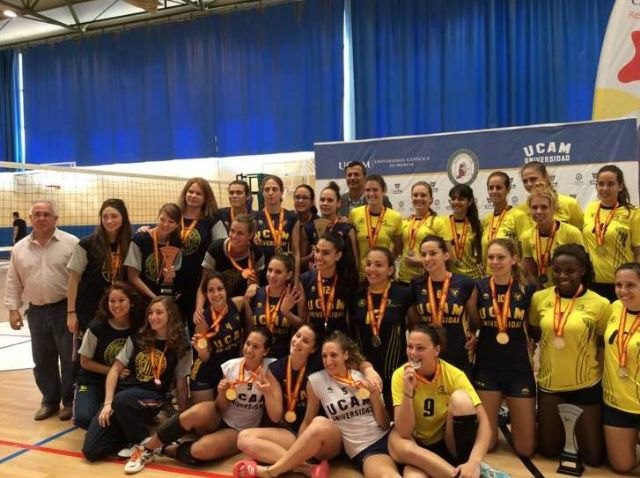 El equipo femenino de la Ucam, ganador del campeonato universitario de España de Voleibol - 1, Foto 1
